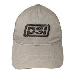 Psi Engineering Consulting Testing Baseball Cap Beige One Size Adjustable Mesh